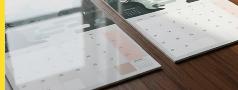 Sieniniai kalendoriai su vidurio spirale